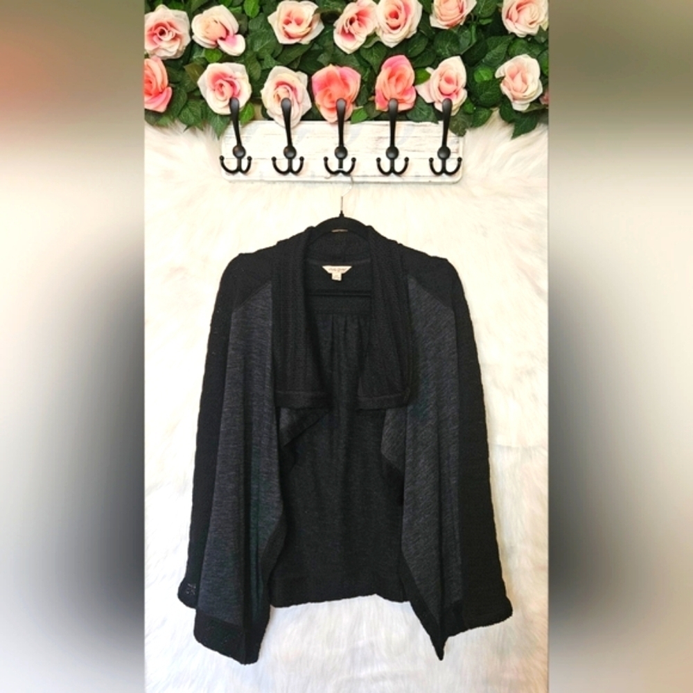 Lucky Brand Waterfall Collar Duo Knit Cardigan